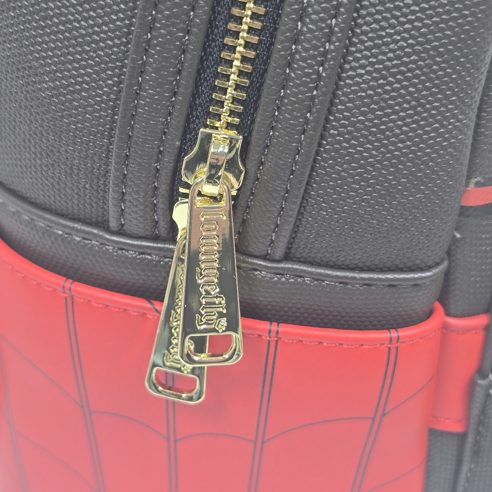 Loungefly Marvel Spider-Man No Way Home Cosplay Mini Backpack NWT Black Red - Picture 6 of 8